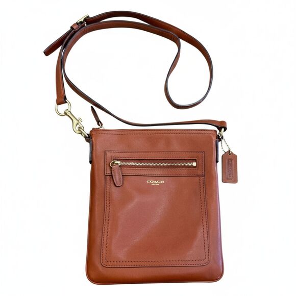 Coach Handbags - Coach Legacy Leather Swingpack Crossbody Bag British Tan Cognac